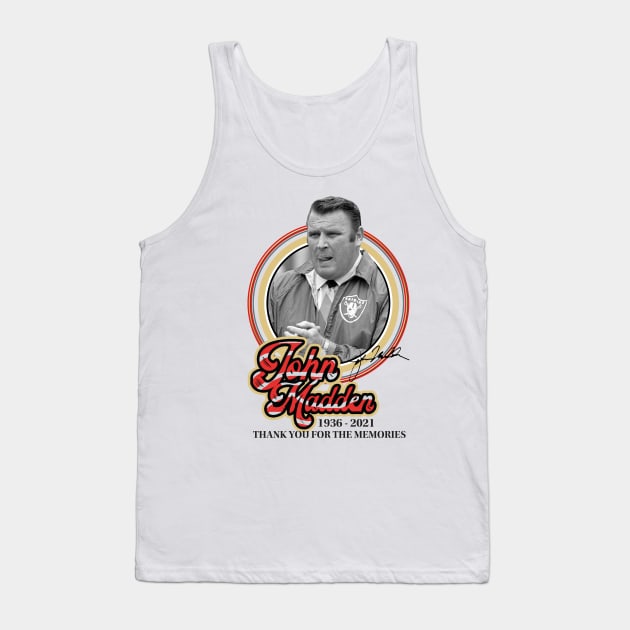 LEGEND JOHN MADDEN Tank Top by CLOSE THE DOOR PODCAST